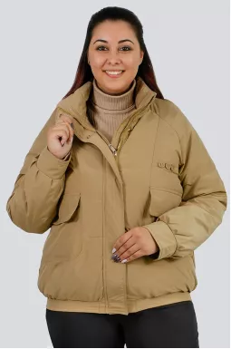 Куртка короткая с декором больших размеров