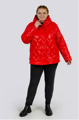 Куртка коротка з блиском великих розмірів