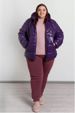 Куртка короткая с блеском больших размеров