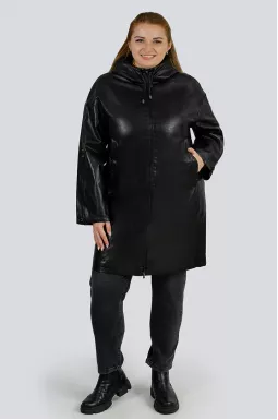 Куртка длинная экокожа больших размеров