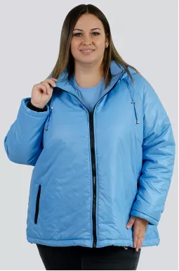 Куртка короткая с декором на спинке больших размеров