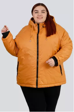 Удобная куртка со съемным капюшоном больших размеров