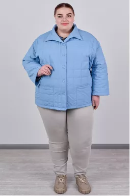 Куртка коротка з високим коміром великих розмірів