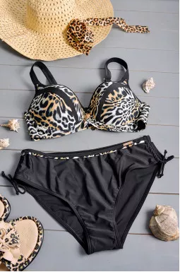 Купальник в леопардовий принт великих розмірів