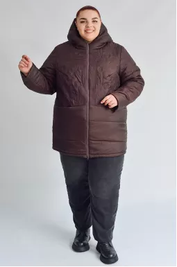 Куртка трапеція з рельєфною вишивкою великих розмірів