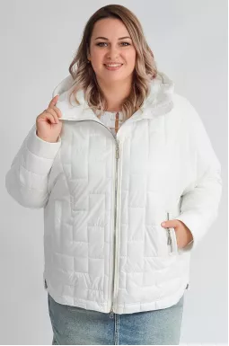 Куртка с комбинированными фактурами больших размеров