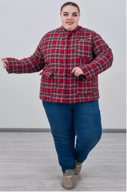 Куртка-жакет з накладними кишенями великих розмірів