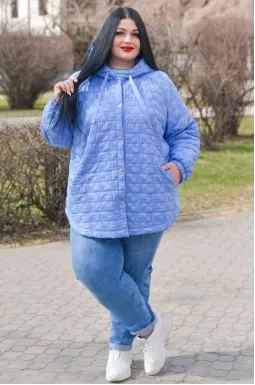 Куртка з рельєфною стібкою та кишенями великих розмірів