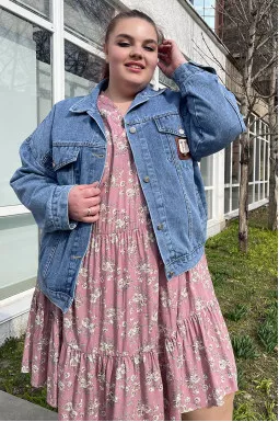 Стильна джинсова куртка зі з'ємним капюшоном розміри 50-66