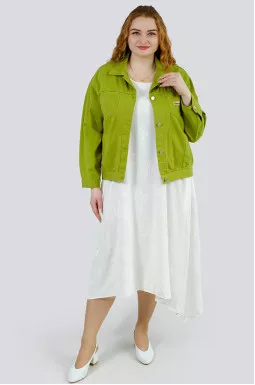 Стильна джинсова куртка в різних кольорах великих розмірів