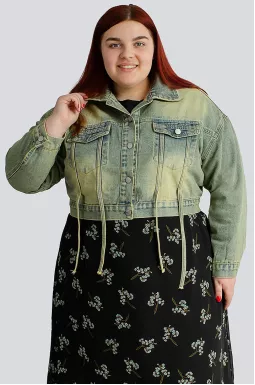 Лепень короткий з декором великих розмірів