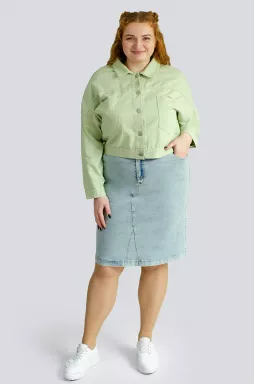 Лепень джинсовий короткий великих розмірів