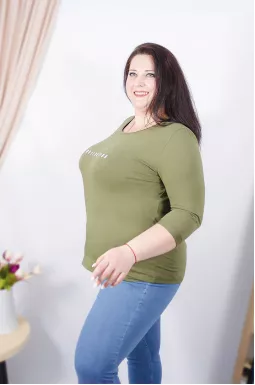 Лонгслів короткий трикотаж батал