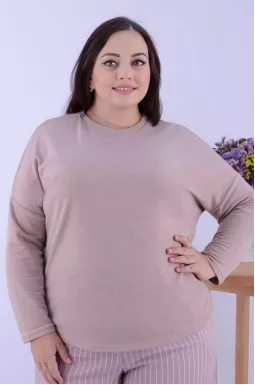 Лонгслів однотонний трикотажний супер батал