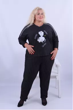 Лонгслів вкорочений у смужку супер батал