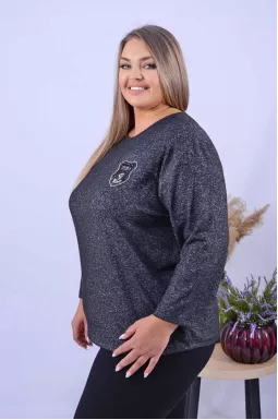 Лонгслів ангора з нашивкою супер батал