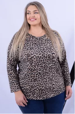 Лонгслів леопардовий зимовий батал