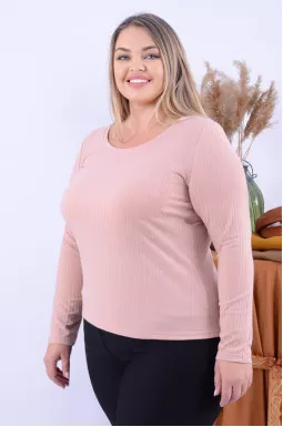 Демісезонний вкорочений лонгслів батал