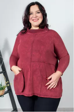 Лонгслів короткий з кишенею батал