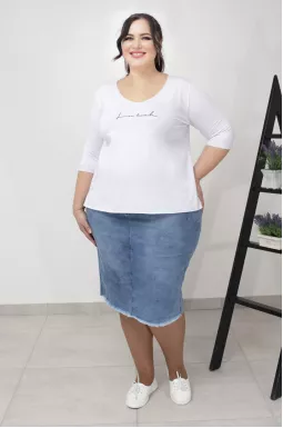 Лонгслів трикотажний з розрізами супер батал