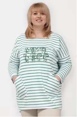 Туника в горизонтальную полоску супер батал