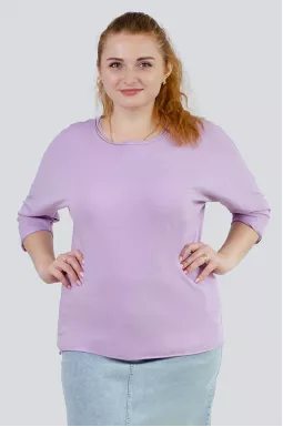 Лонгслів однотонний з нашивкою на спині батал