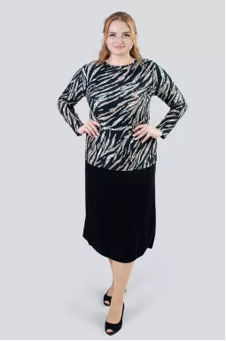 Лонгслів довгий в різних принтах великих розмірів