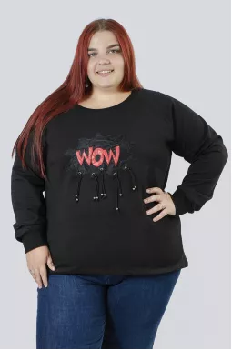 Світшот  двунитка з декором супер батал