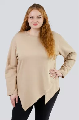 Джемпер спорт теплий довгий однотонний супер батал 1+1=4