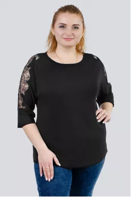 Лонгслів з мереживом супер батал