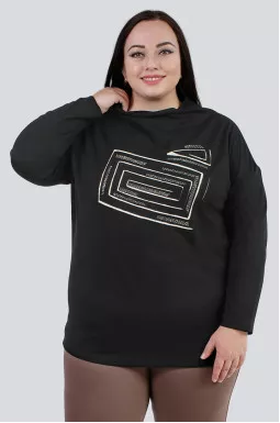 Джемпер довгий з декором батал