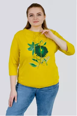 Світшот з квітковим принтом великих розмірів