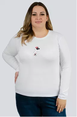 Лонгслів з принтом міні маус великих розмірів 1+1=4