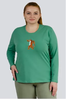 Лонгслів з тигром великих розмірів