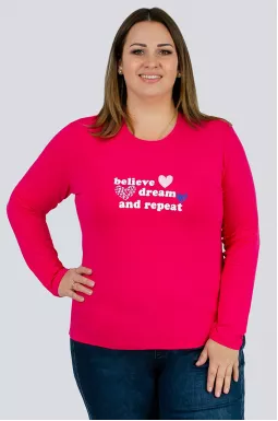 Лонгслив с надписью больших размеров 1+1=4