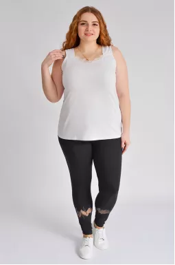 Лосіни чорні з декором великих розмірів