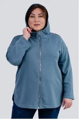 Мастерка однотонна з капюшоном супер батал