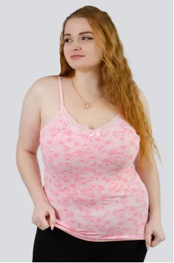 Майка трикотажна в принт великих розмірів