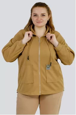 Мастерка з капюшоном великих розмірів