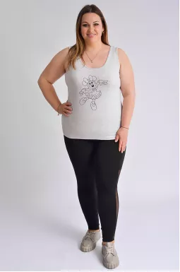 Майка коротка з мультяшним принтом великих розмірів