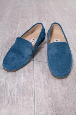 Замшевые мокасины деним больших размеров