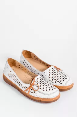Шкіряні мокасини з перфорацією на пишні повні ніжки великих розмірів