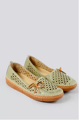 Мокасини фісташкові великих розмірів