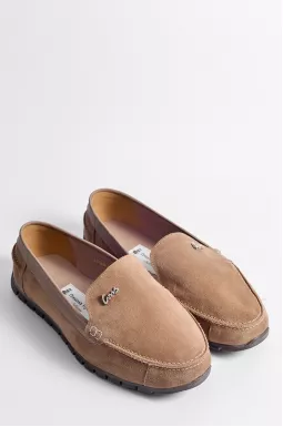 Мокасины цвета визон на очень широкие ножки больших размеров