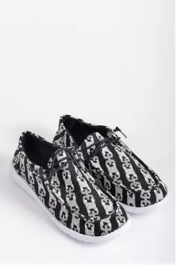 Мокасины с абстрактным цепным мотивом больших размеров