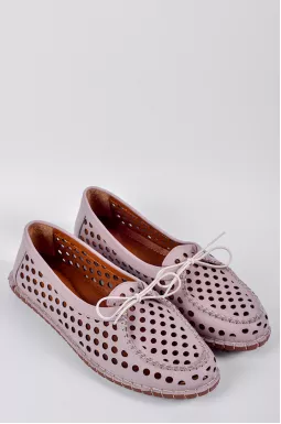 Мокасины в цвете мокко со шнуровкой больших размеров