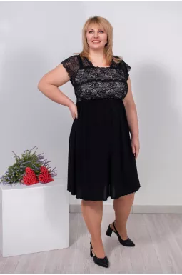  Нічна сорочка з мереживом батал