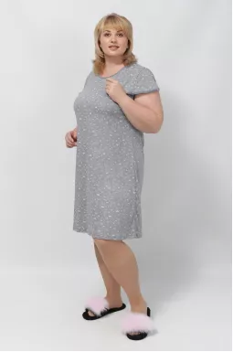 Нежная хлопковая ночная рубашка супер батал