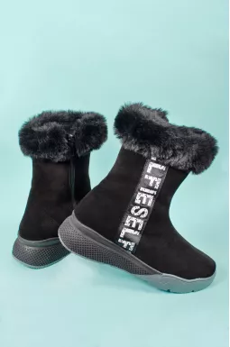 Ботинки на танкетке с надписью больших размеров