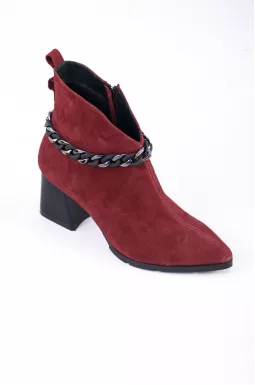Ботинки с цепочкой на каблуках больших размеров